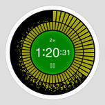 Screenshot of timer during animation