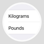 Kilograms or pounds