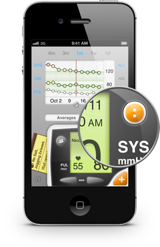 Blood Pressure running on iPhone 4S