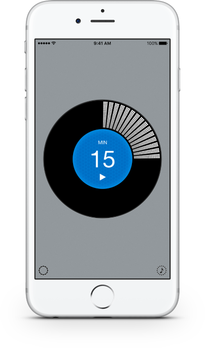 Disco Timer 1.0 running on white iPhone 6s